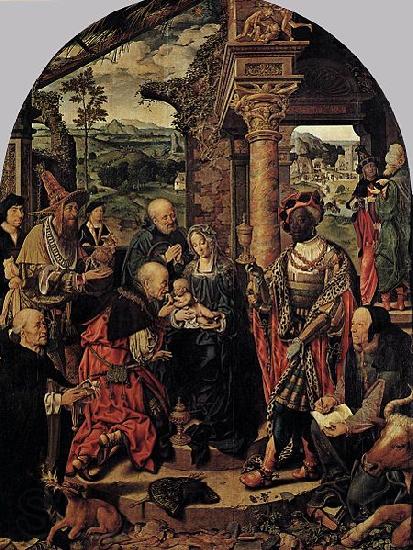 Joos van cleve The Adoration of the Magi Spain oil painting art